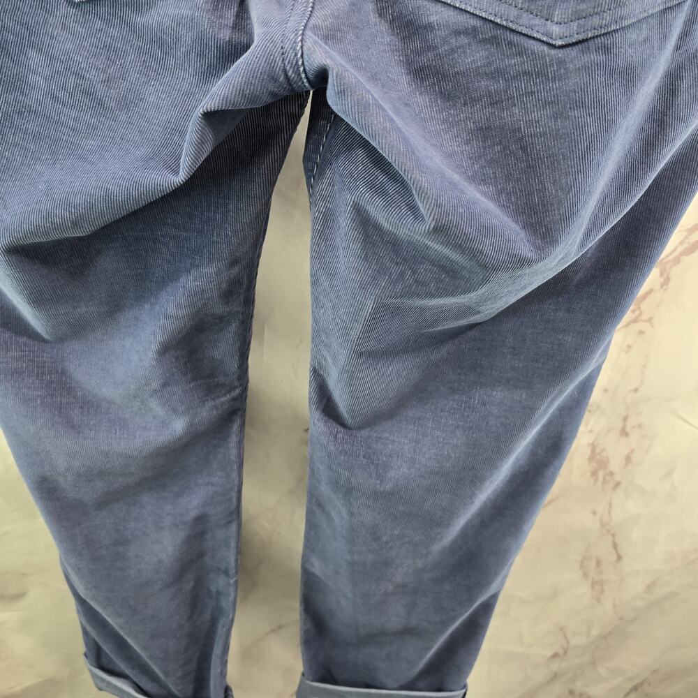 Carve Designs Pants Womens 12 Light Blue Corduroy High Rise Raw Hem Carson - Picture 7 of 13